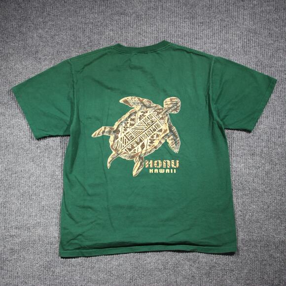 Vintage Honu Hawaii T Shirt Mens Large Green Turtle Graphic Vacation Y2K - Picture 3 of 6